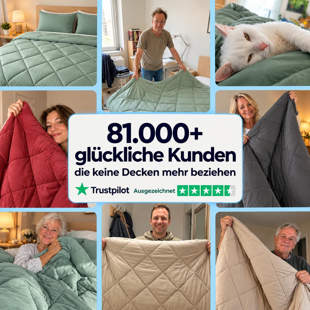 Ganzjahresdecke. Waschbar & ohne Bezug.
