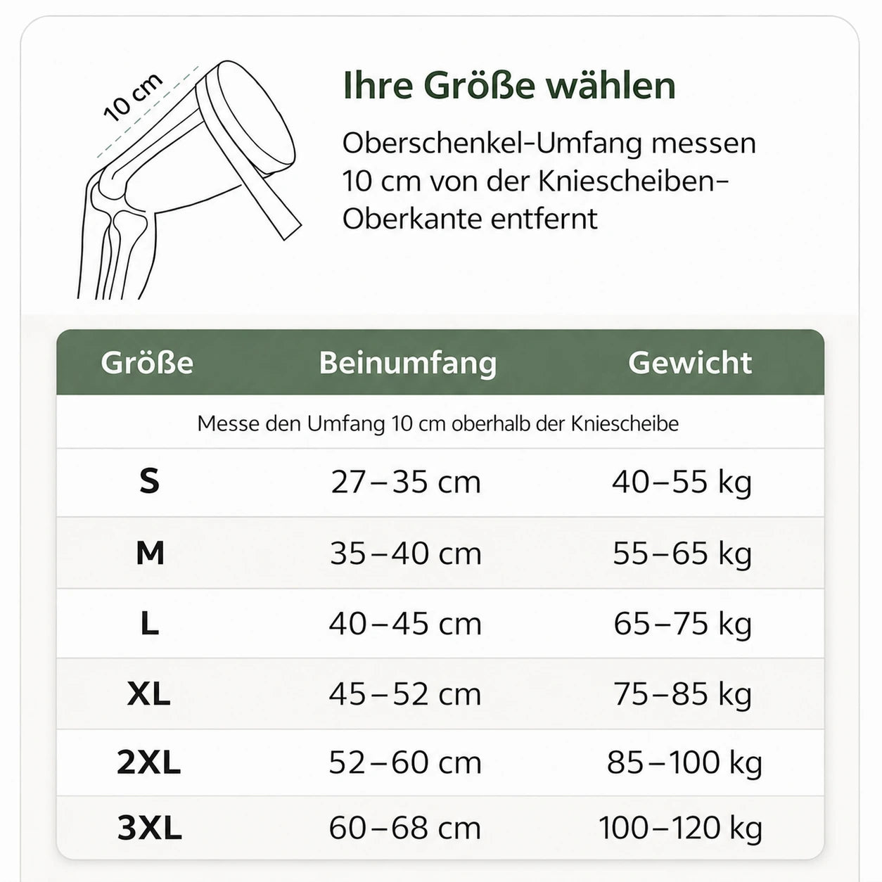 Bambus Kniebandage