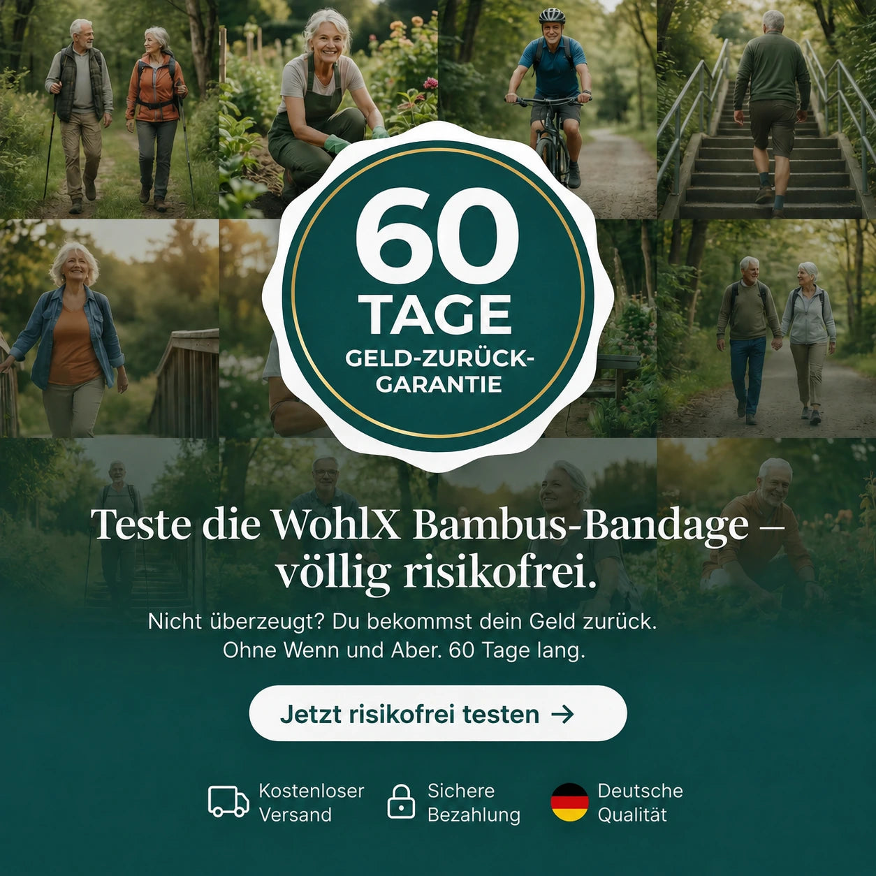 Bambus Kniebandage