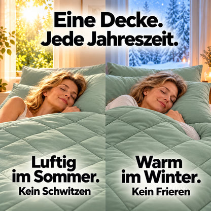 Ganzjahresdecke. Waschbar & ohne Bezug.