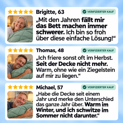 Ganzjahresdecke. Waschbar & ohne Bezug.