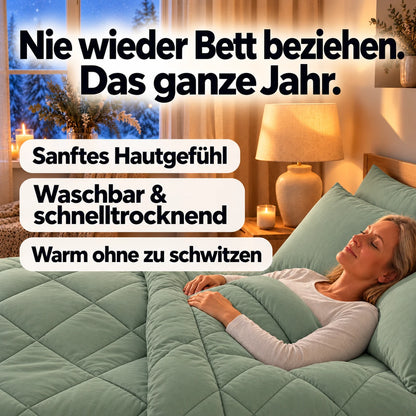 Ganzjahresdecke. Waschbar & ohne Bezug.